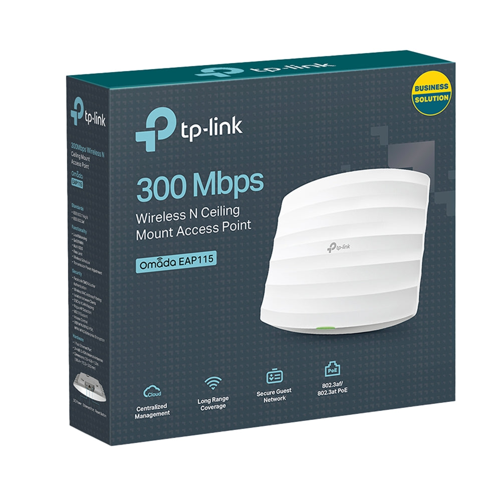 TP-Link EAP115 N300 Wireless N Ceiling Mount Access Point (EAP115) TP-Link EAP115 N300 Wireless N Ceiling Mount Access Point (EAP115)